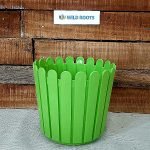 Plastic Round Garden Fence Pot (Green)